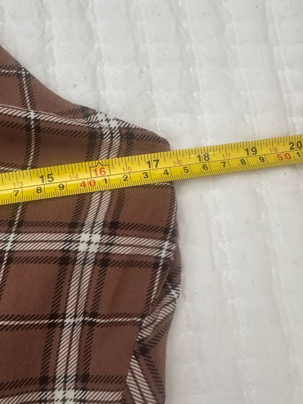 Y2K Plaid Skater Dress sz M Brown Grunge Fairycore Zip Front Pinafore Mini Dress - Picture 7 of 9